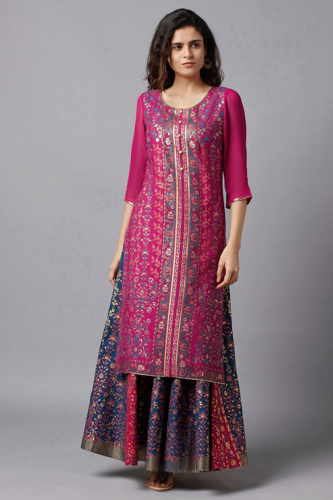 Pink Festive Ethnic kurta