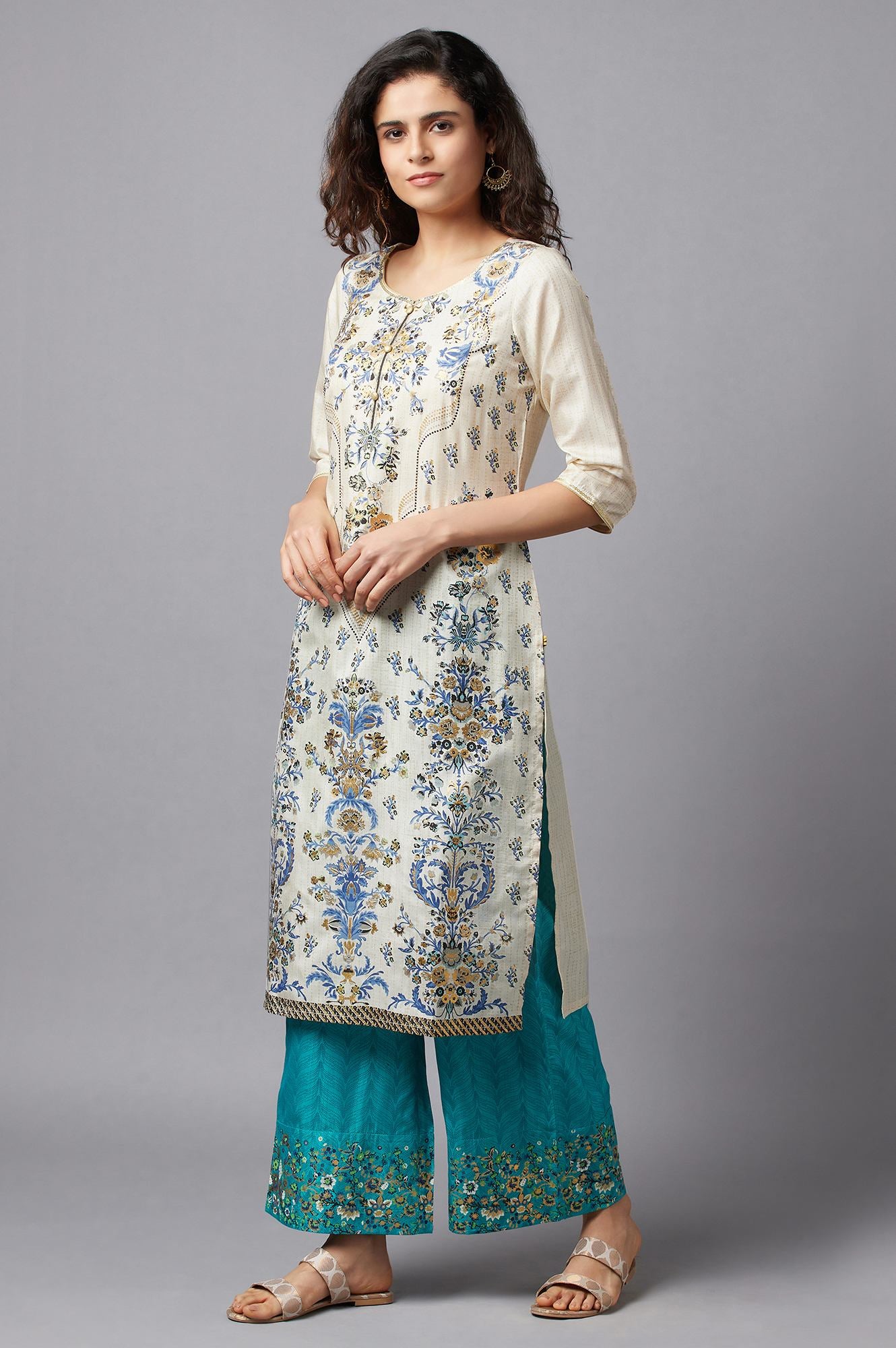 White Festive Ethnic kurta