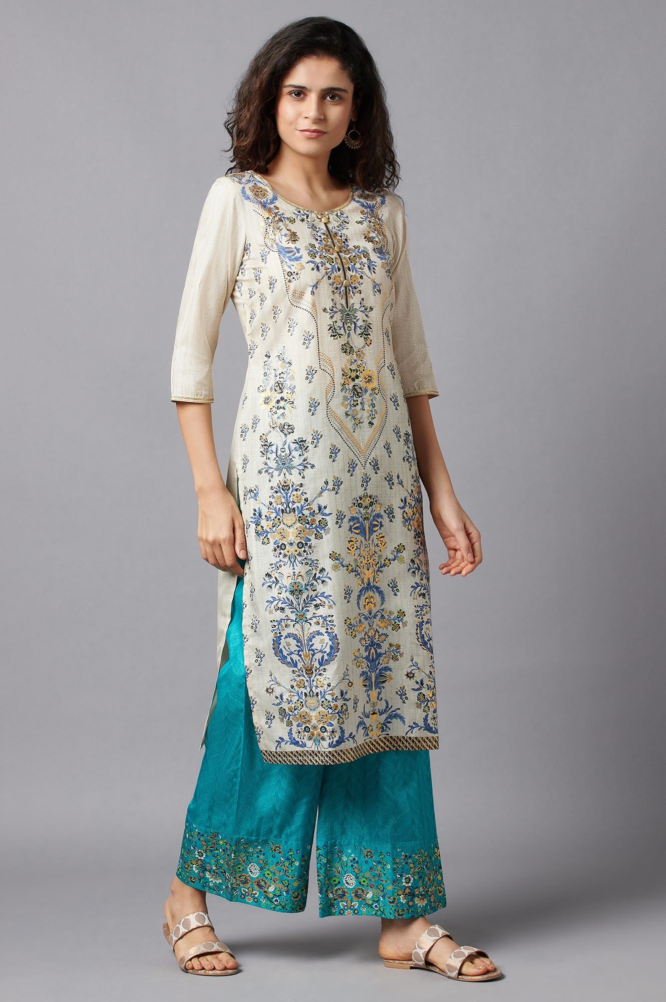 White Festive Ethnic kurta