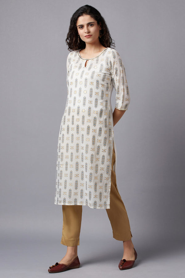White Festive Ethnic kurta