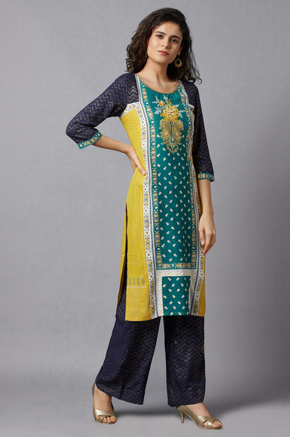 Green Festive Ethnic kurta