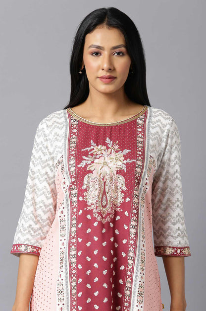 Red Festive Ethnic kurta