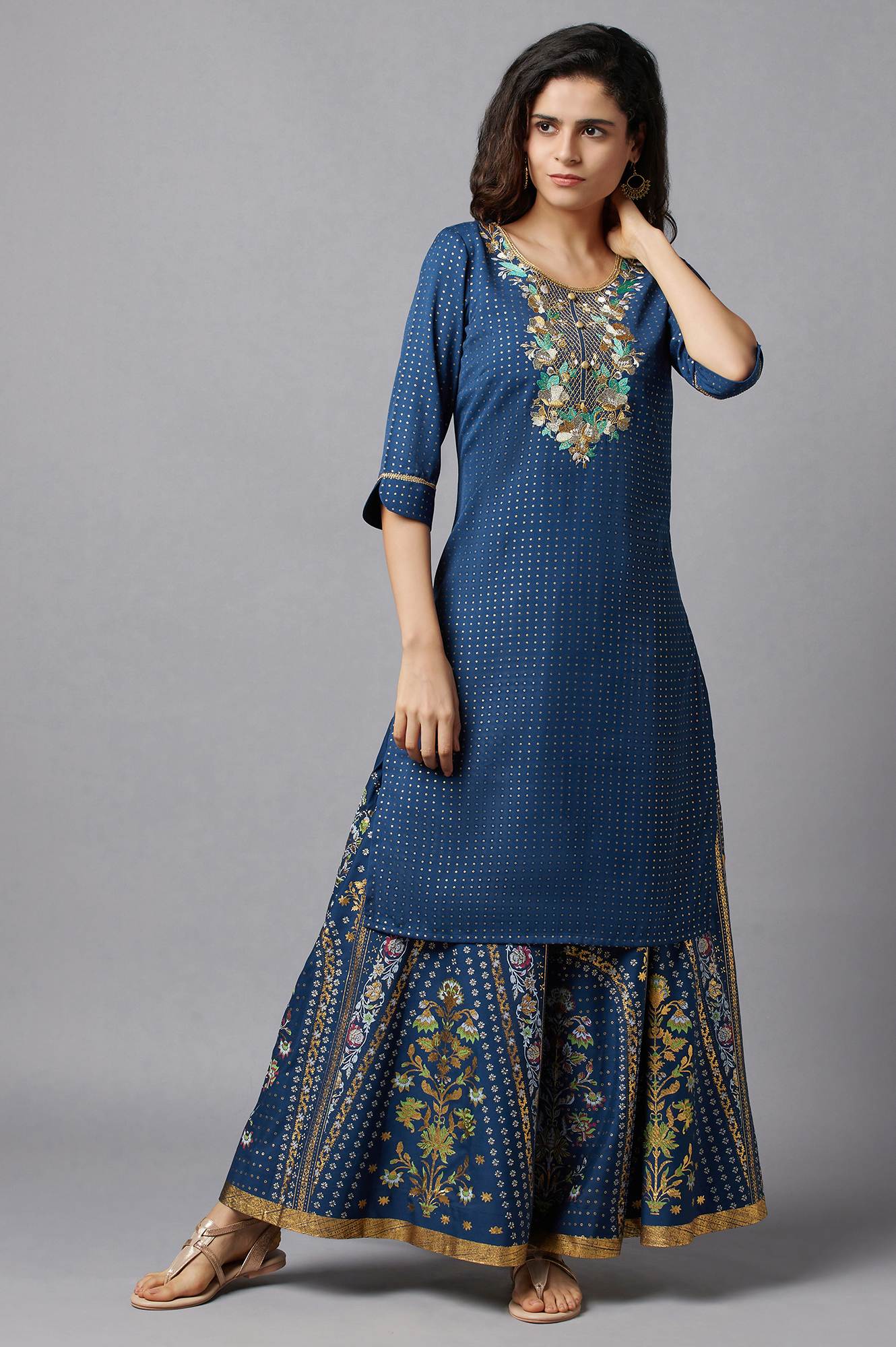 Blue Festive Ethnic kurta