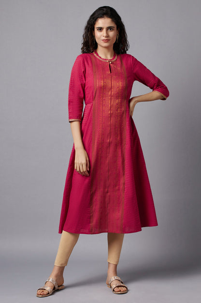 Pink A-line kurta