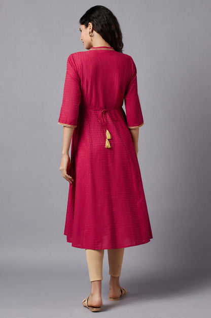 Pink A-line kurta