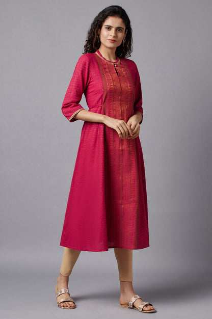 Pink A-line kurta