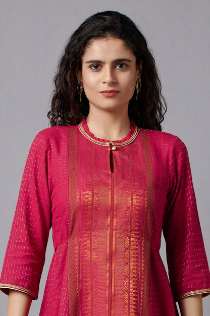 Pink A-line kurta