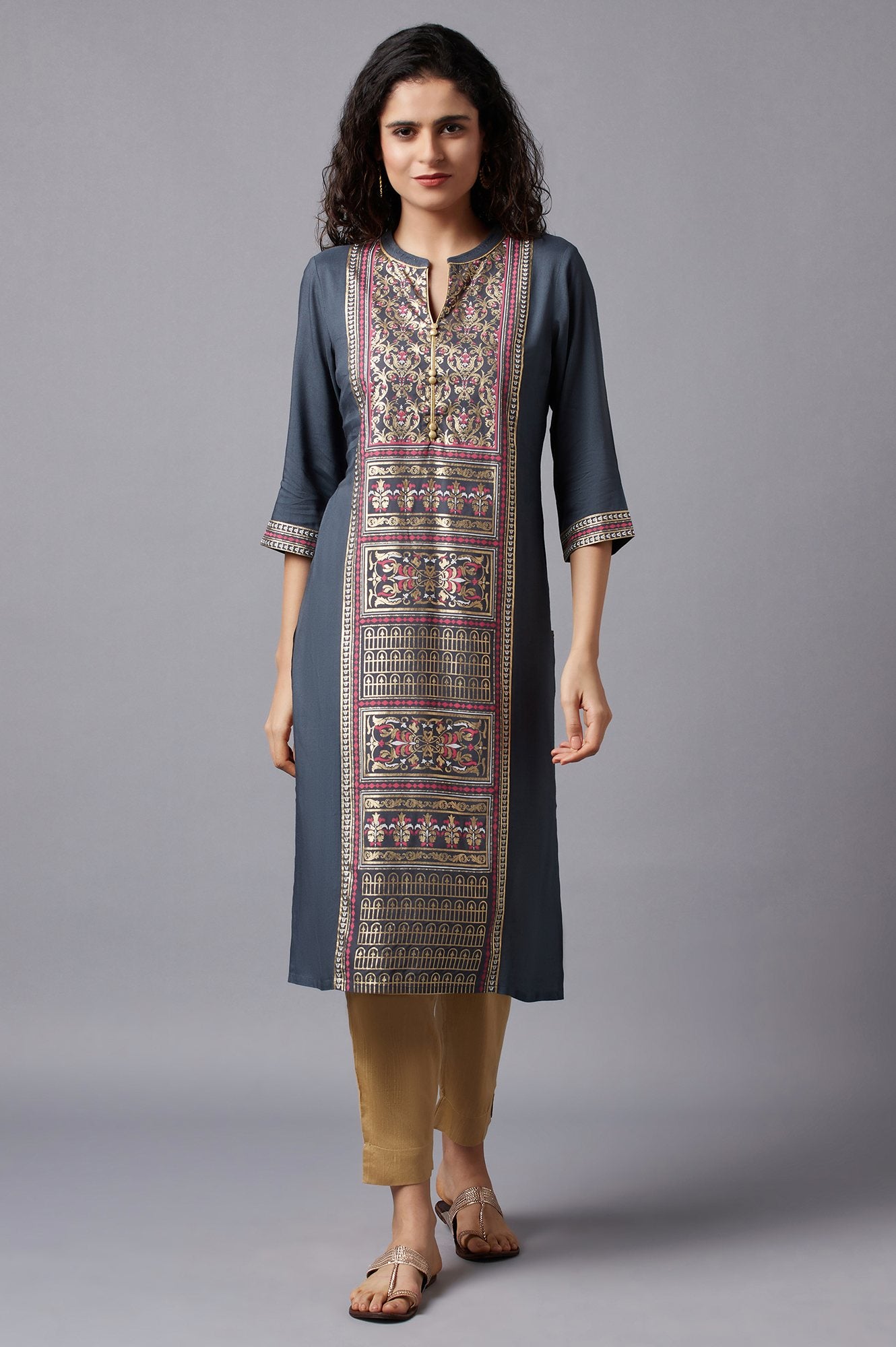 Grey Festive Ethnic kurta