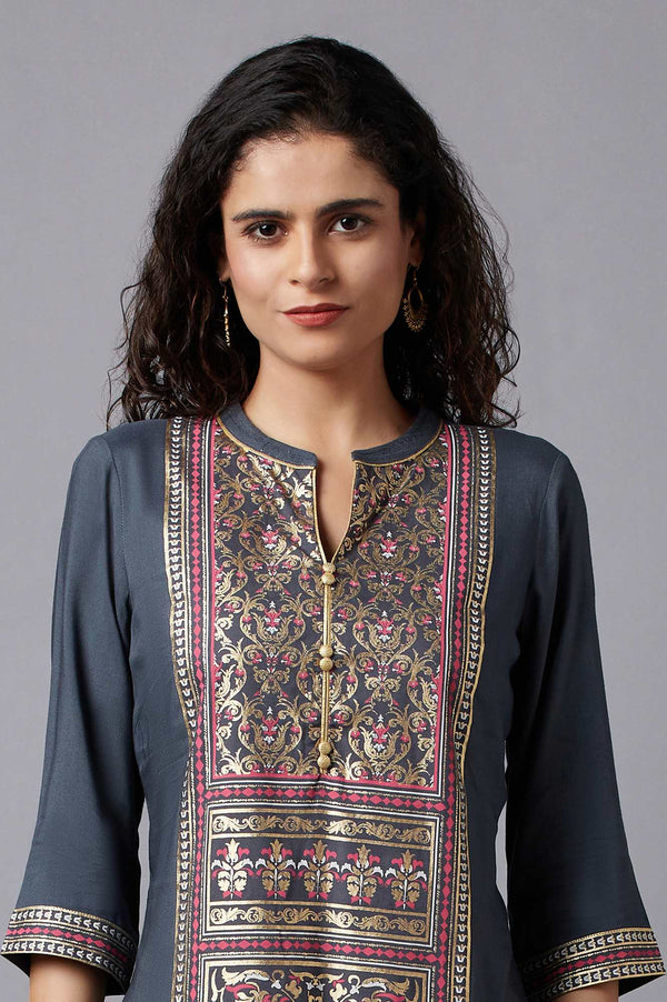 Grey Festive Ethnic kurta