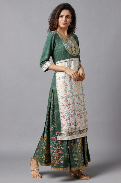 Green Festive Ethnic kurta