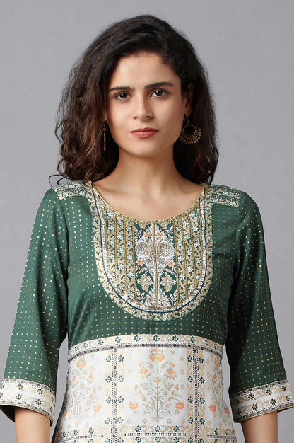 Green Festive Ethnic kurta