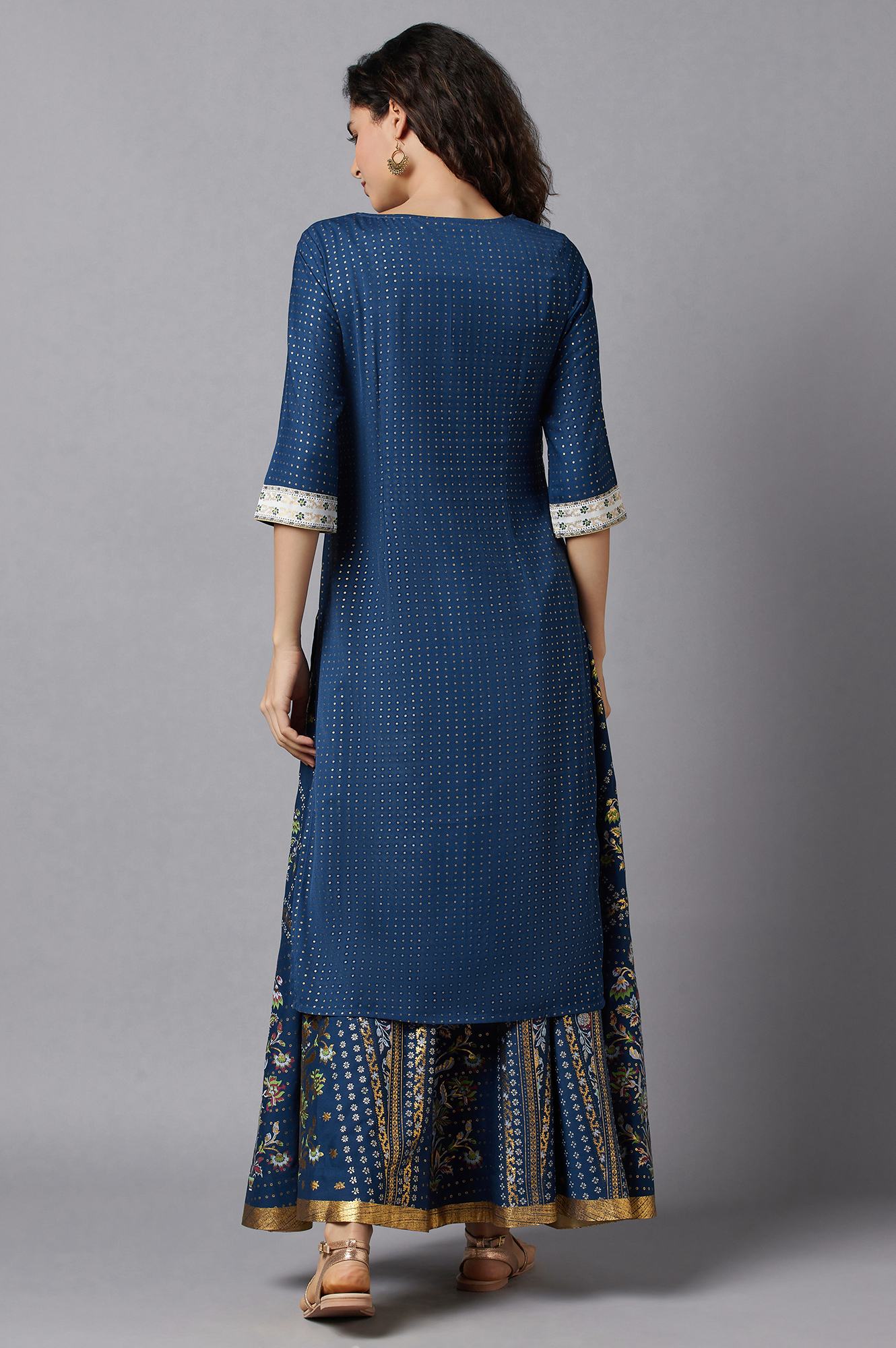 Blue Festive Ethnic kurta