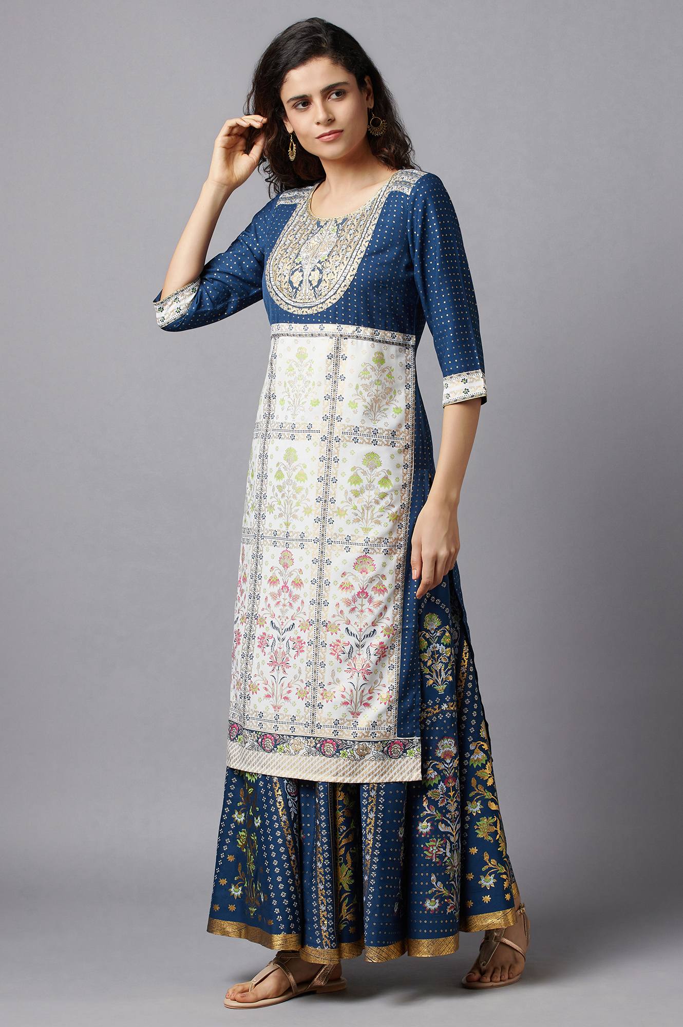 Blue Festive Ethnic kurta