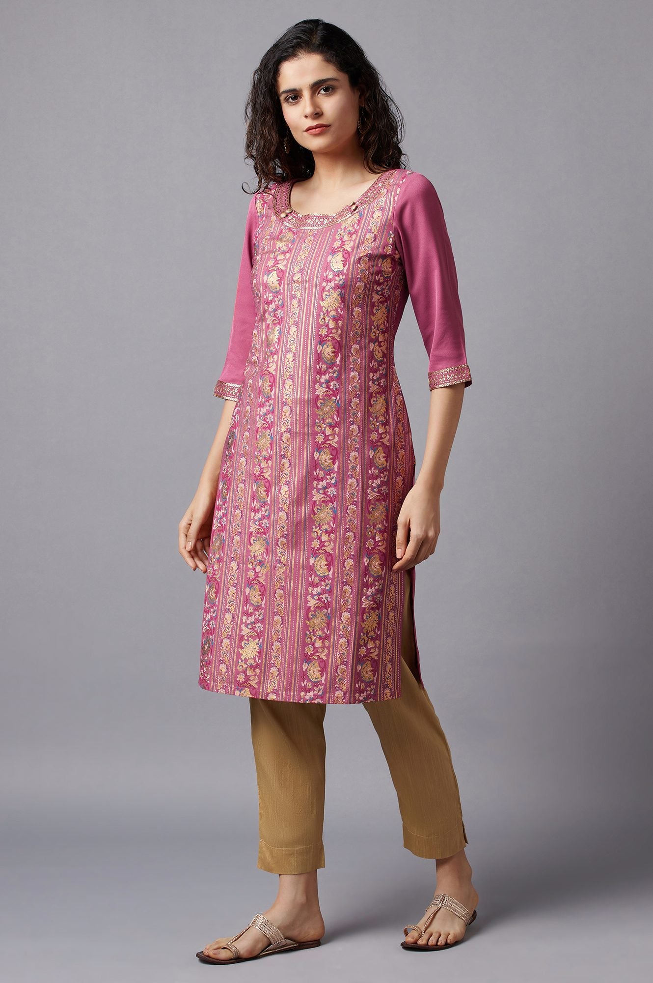 Pink Festive Ethnic kurta