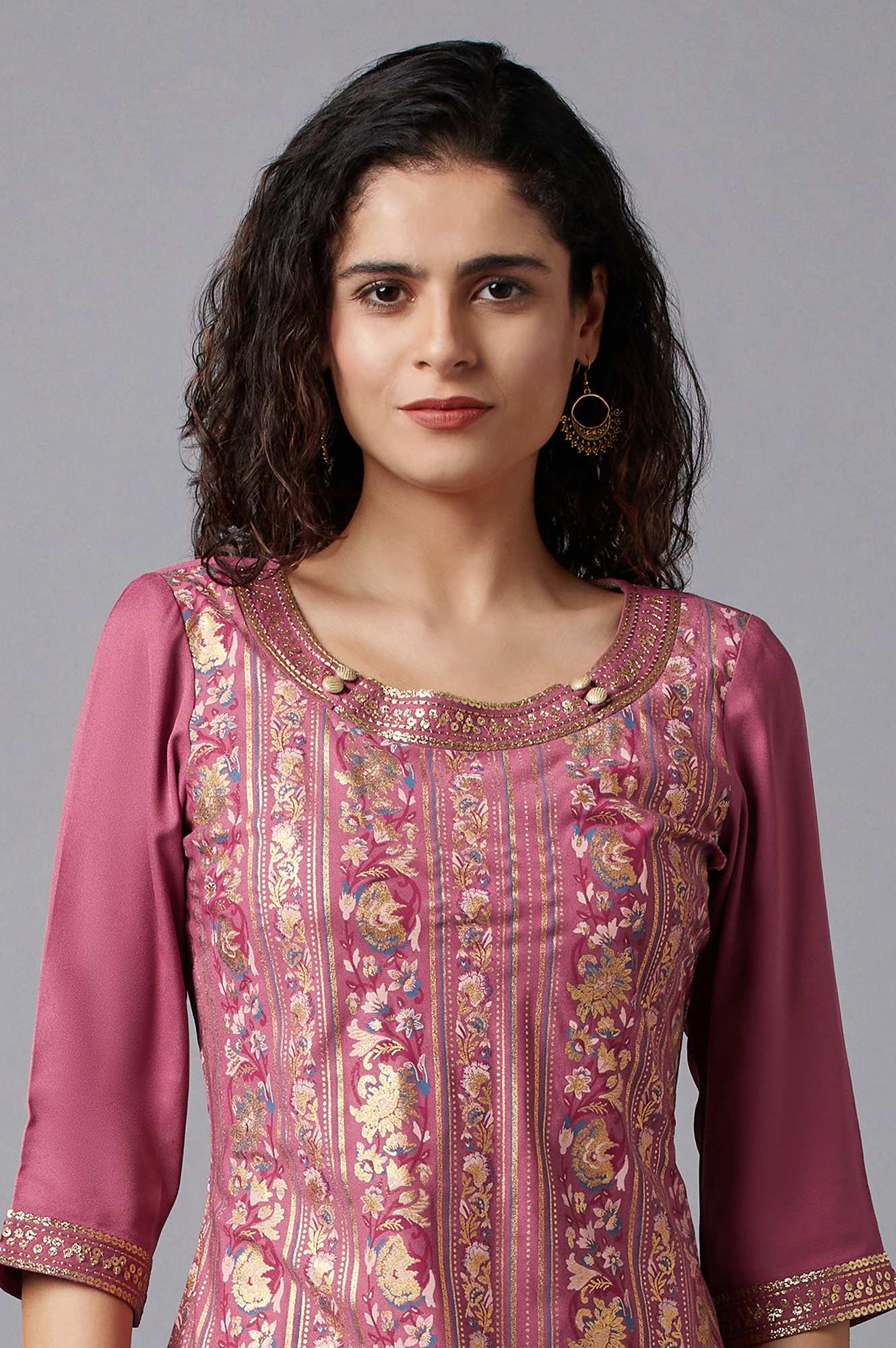 Pink Festive Ethnic kurta