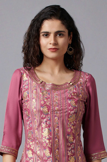 Pink Festive Ethnic kurta