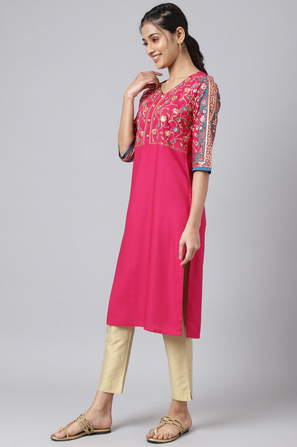 Pink Festive Ethnic kurta