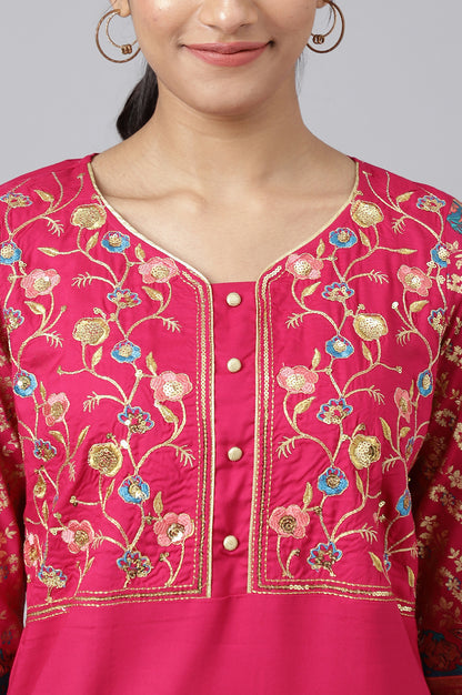 Pink Festive Ethnic kurta