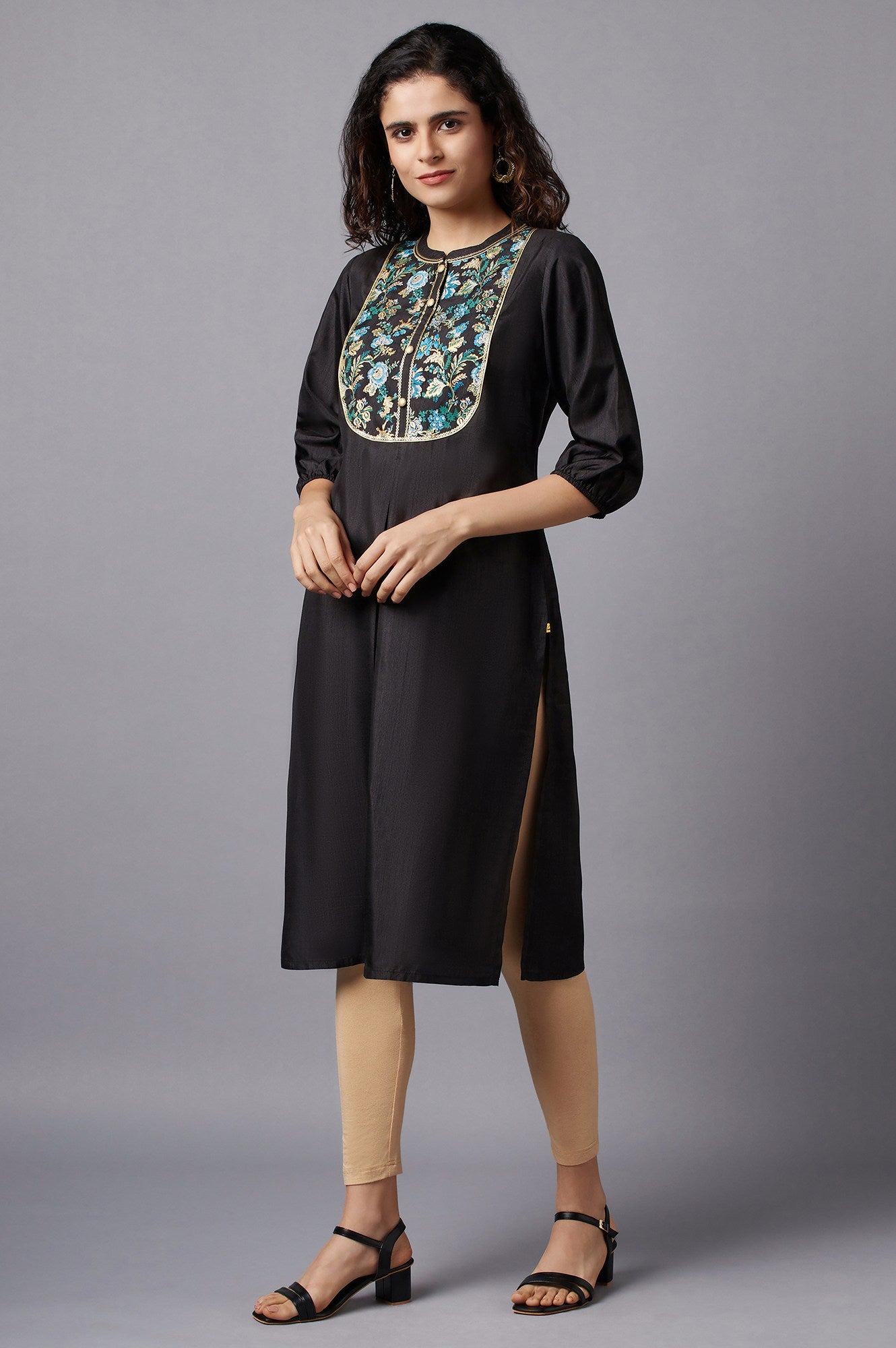 Black Festive Ethnic kurta