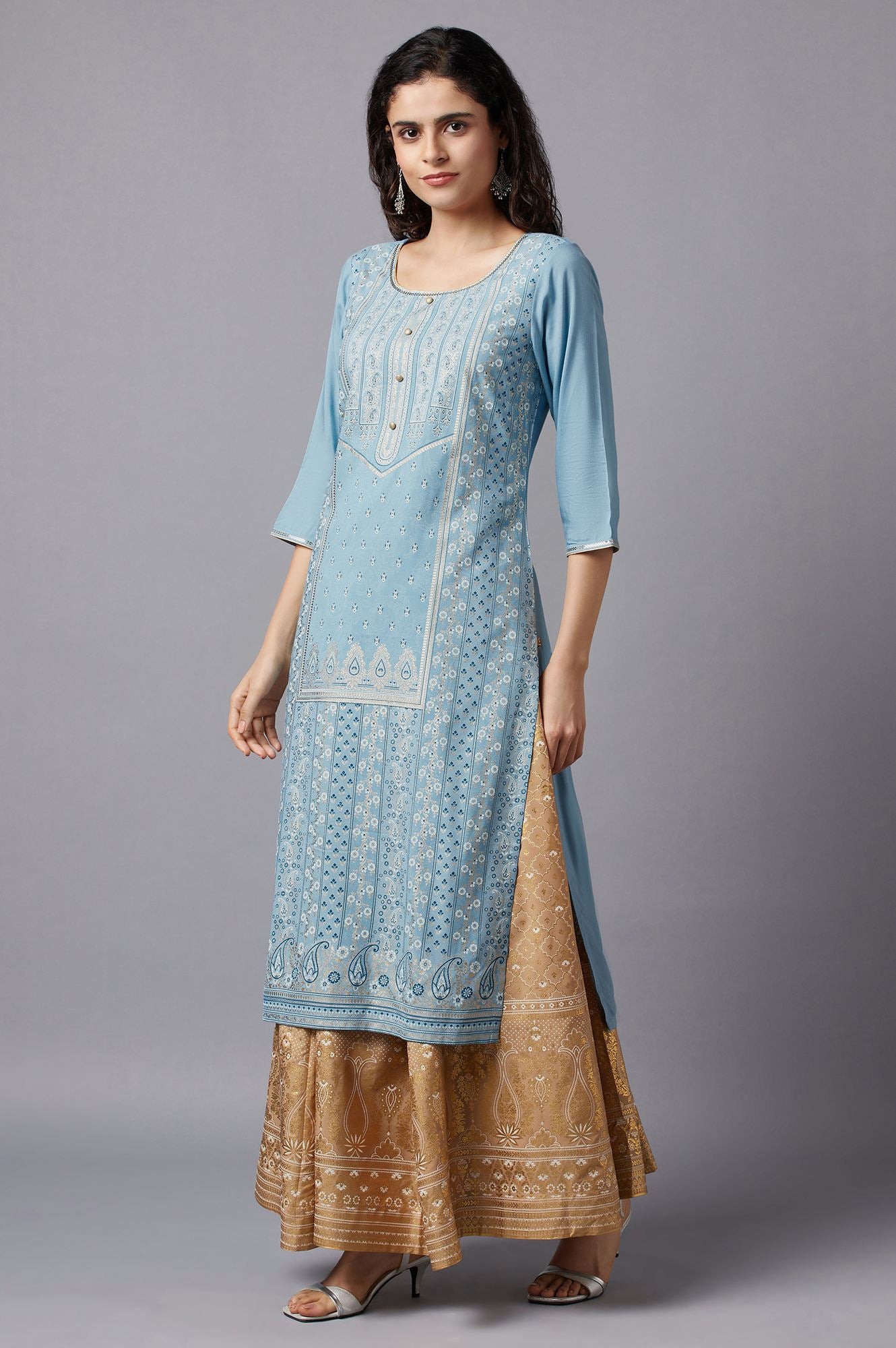 Blue Festive Ethnic kurta