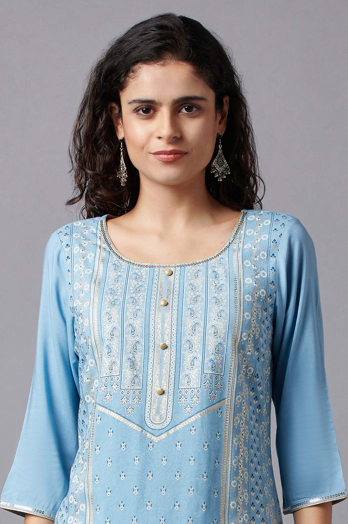 Blue Festive Ethnic kurta