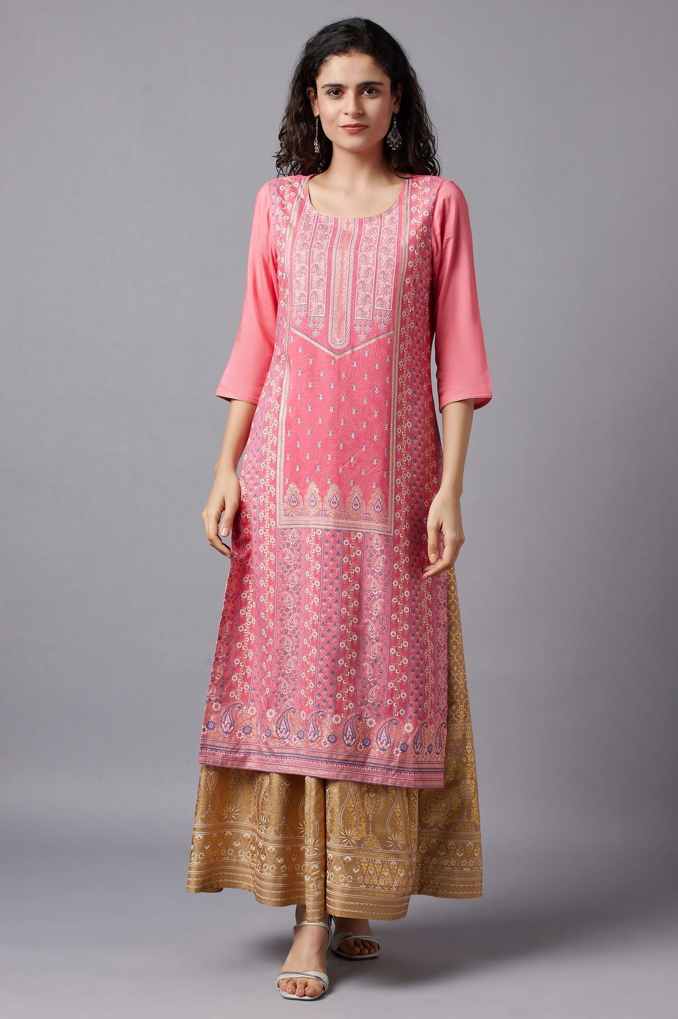 Pink Festive Ethnic kurta