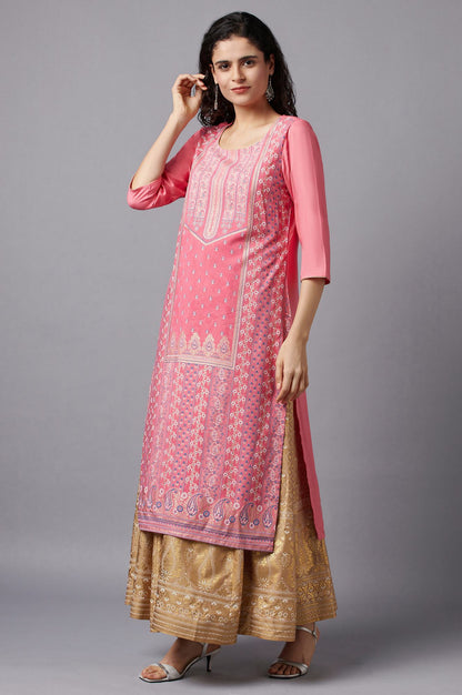 Pink Festive Ethnic kurta