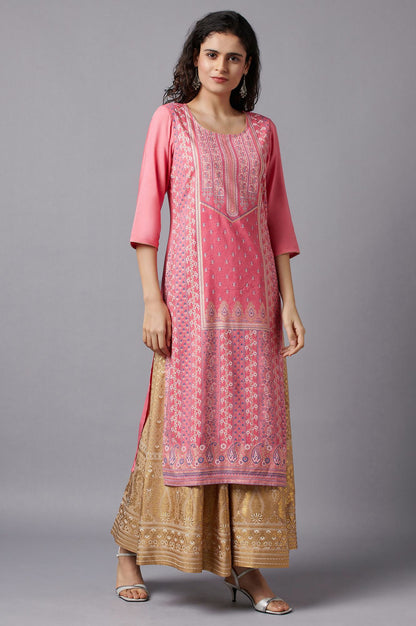 Pink Festive Ethnic kurta