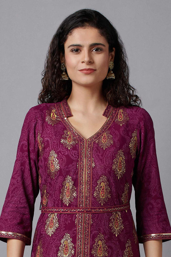 Purple Festive Ethnic kurta