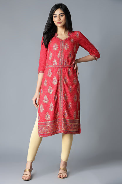 Peach Festive Ethnic kurta