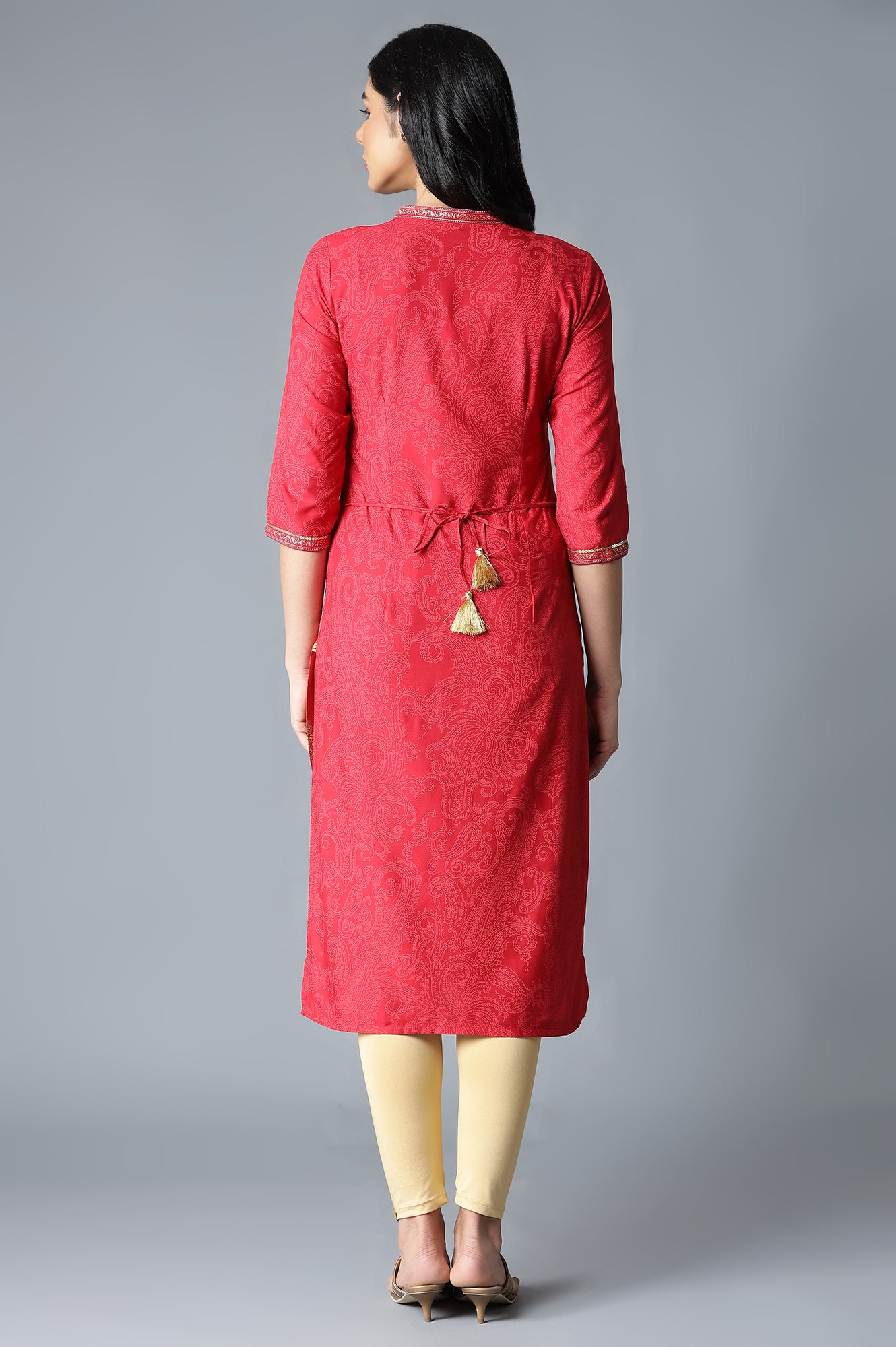 Peach Festive Ethnic kurta