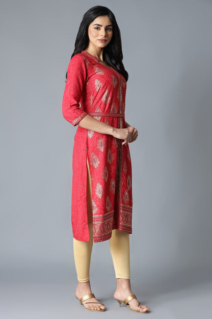 Peach Festive Ethnic kurta