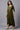 Green Flared Embroidered kurta