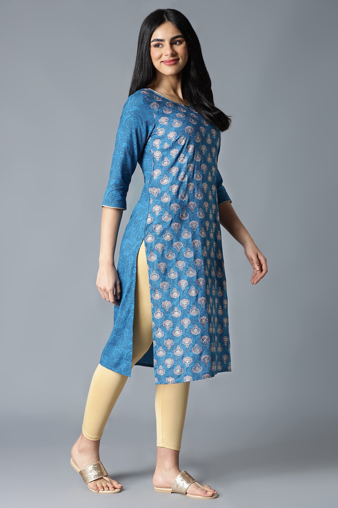 Blue Festive Ethnic kurta