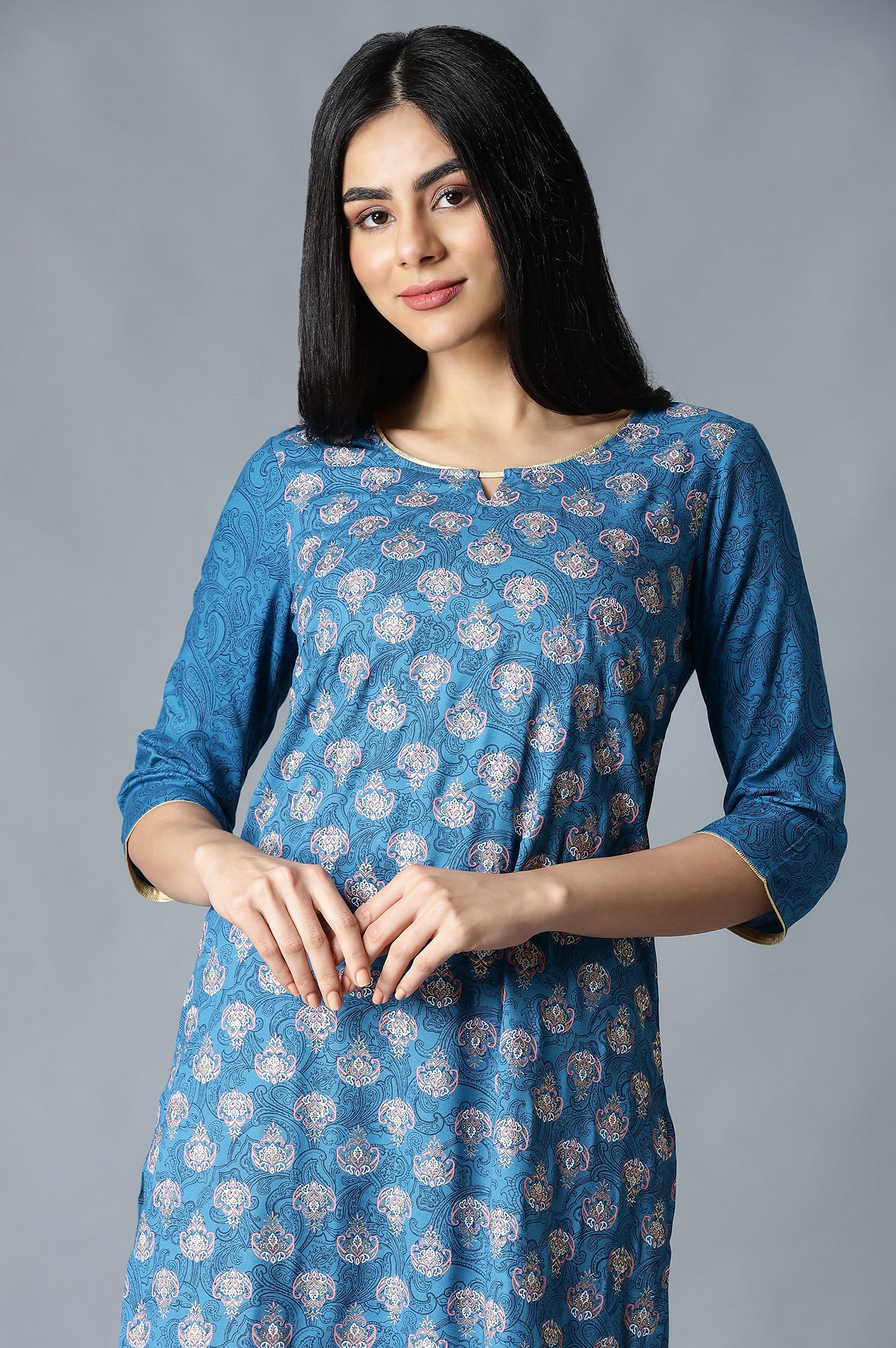 Blue Festive Ethnic kurta