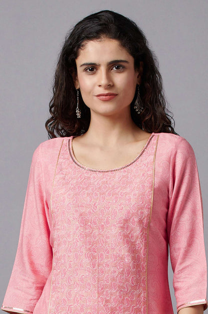 Peach Festive Ethnic kurta