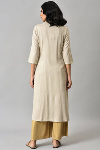 Natural Coloured Floral Printed kurta