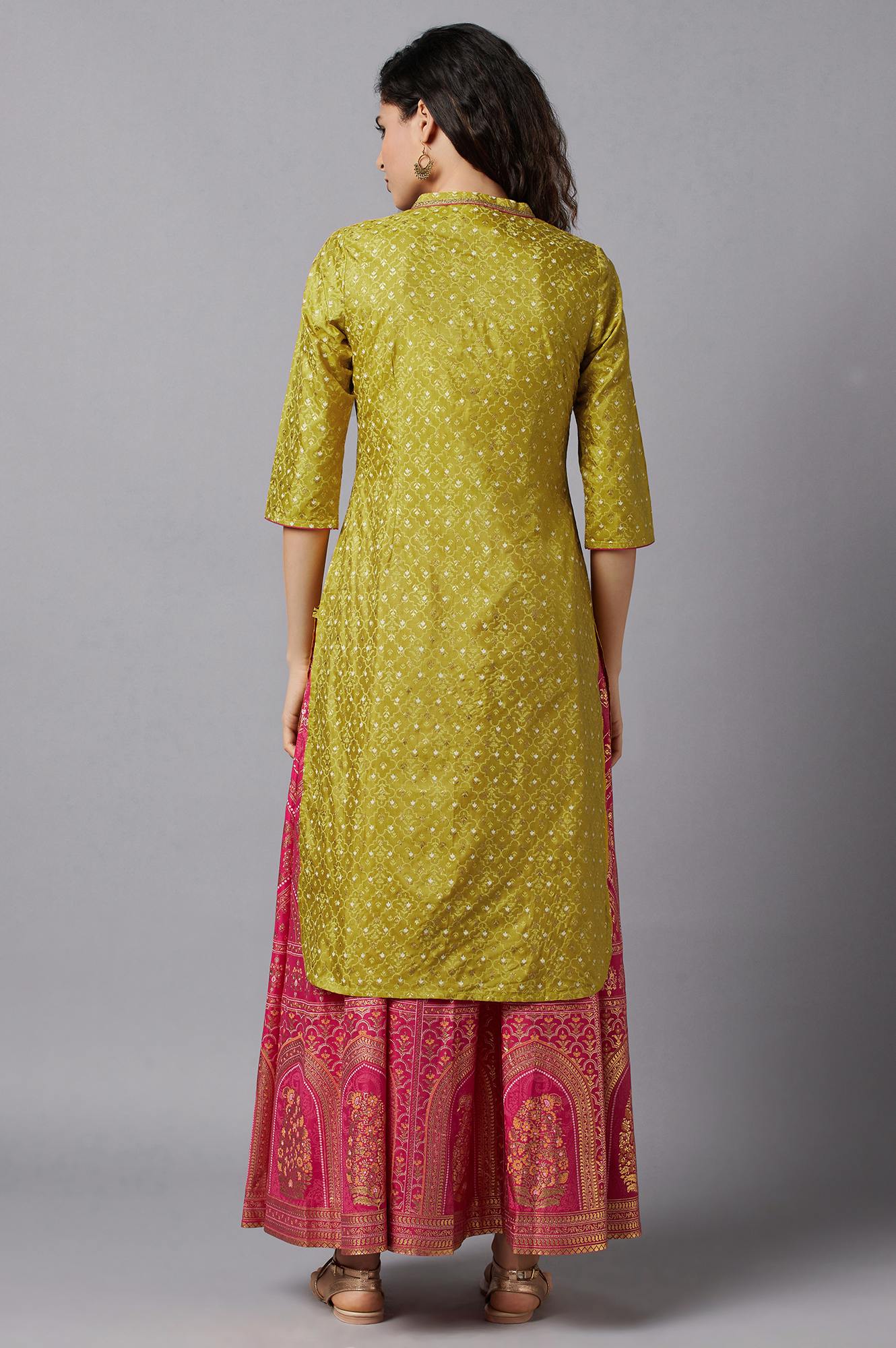 Green Floral Printed kurta