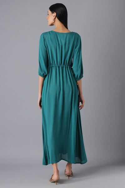 Green Flared Dress