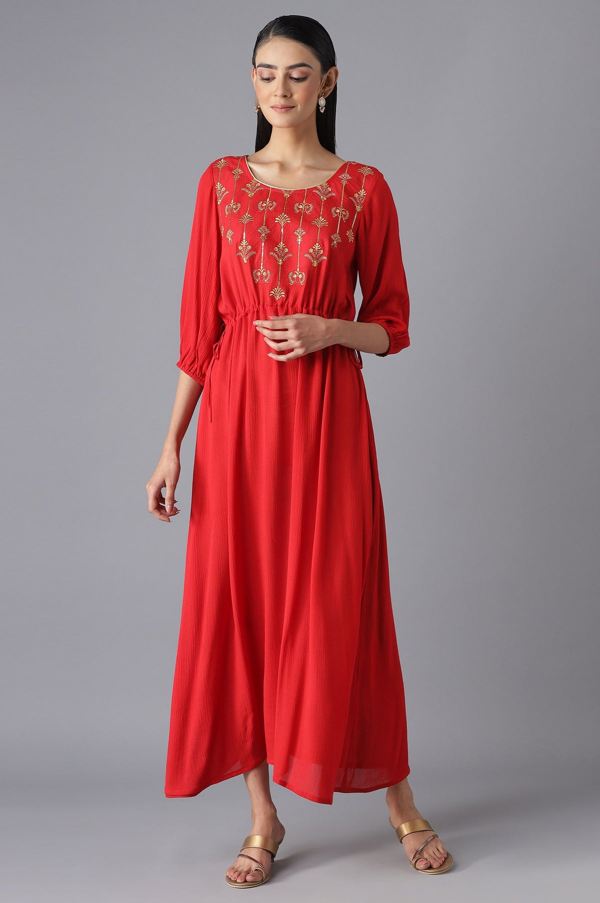 Red Flared Dress - XS
