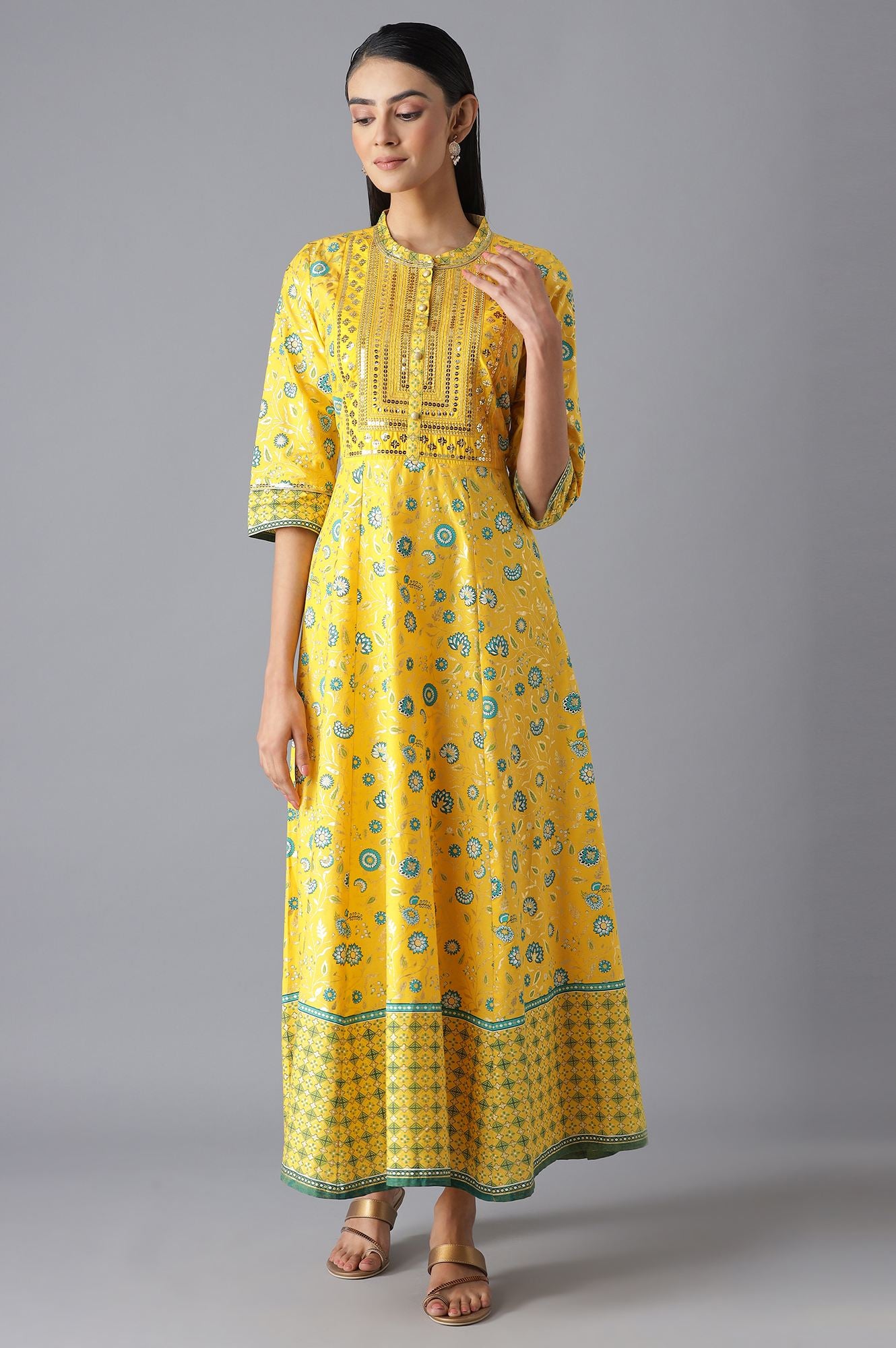 Yellow Flared Dress