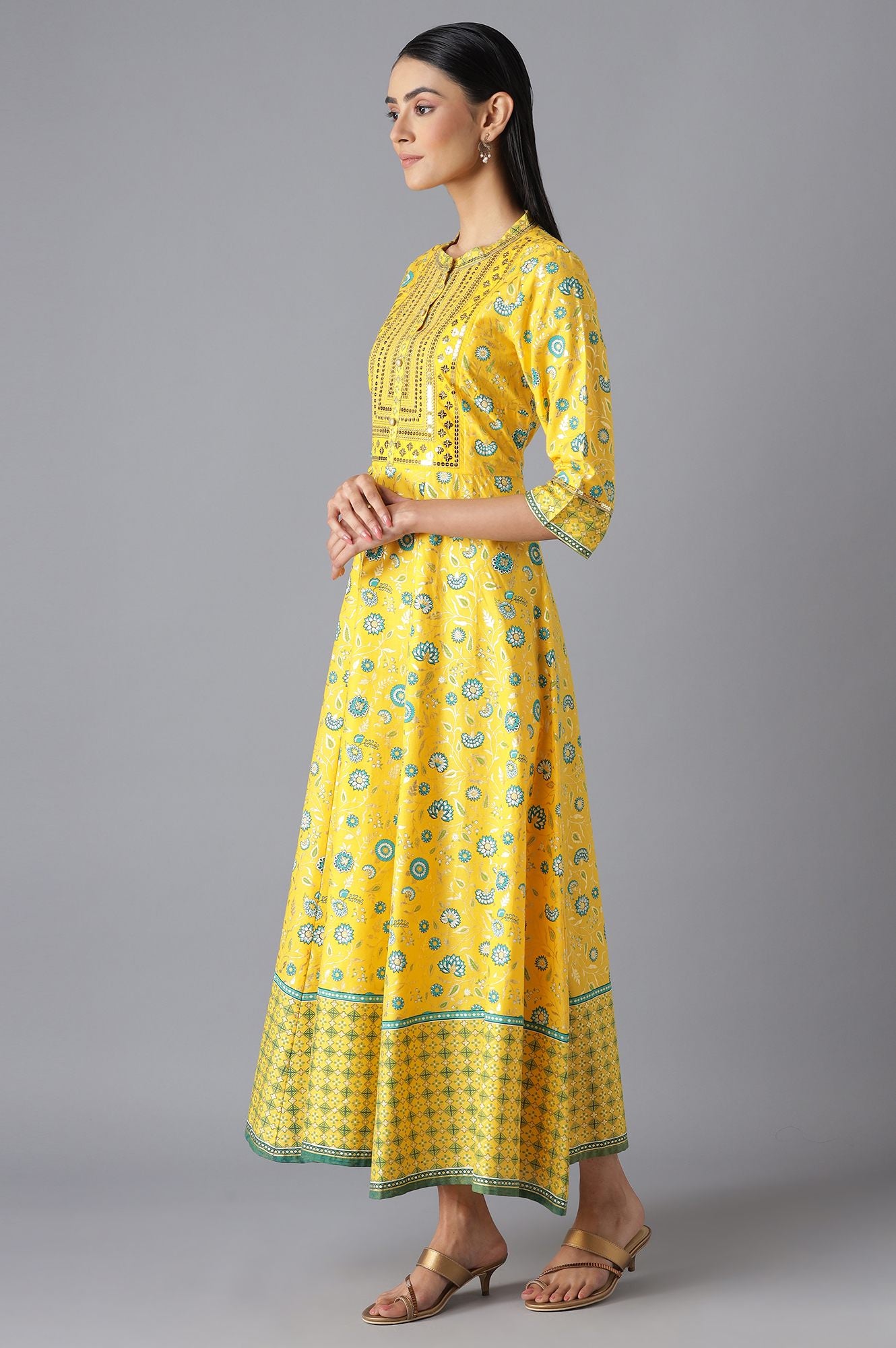 Yellow Flared Dress