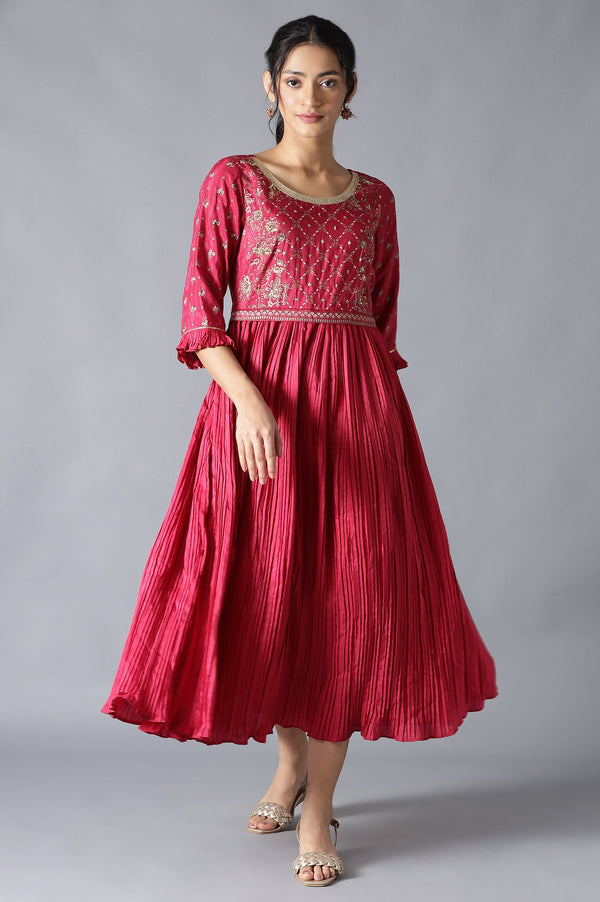 Pink Poly Georgette Alia's Dress
