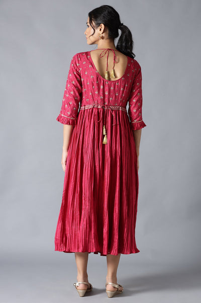 Pink Poly Georgette Alia's Dress
