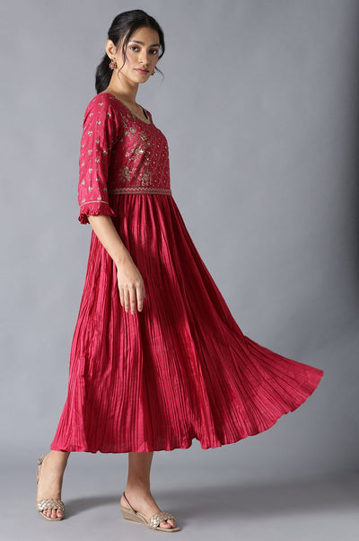 Pink Poly Georgette Alia's Dress