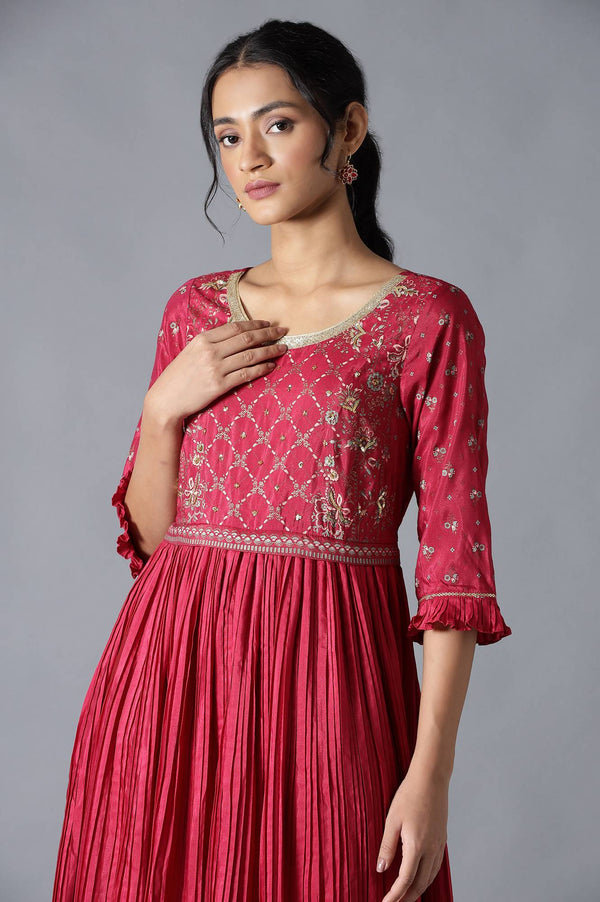Pink Poly Georgette Alia's Dress