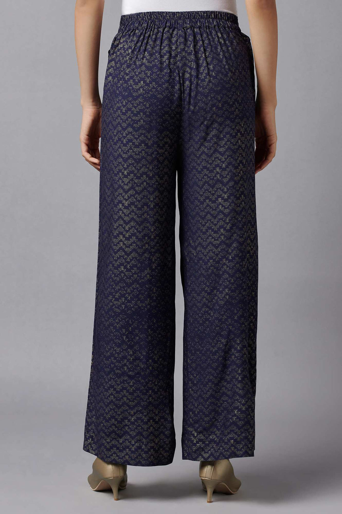 Blue Straight Palazzo