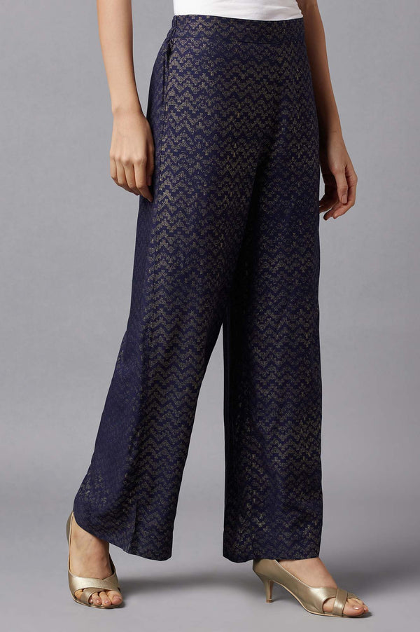 Blue Straight Palazzo