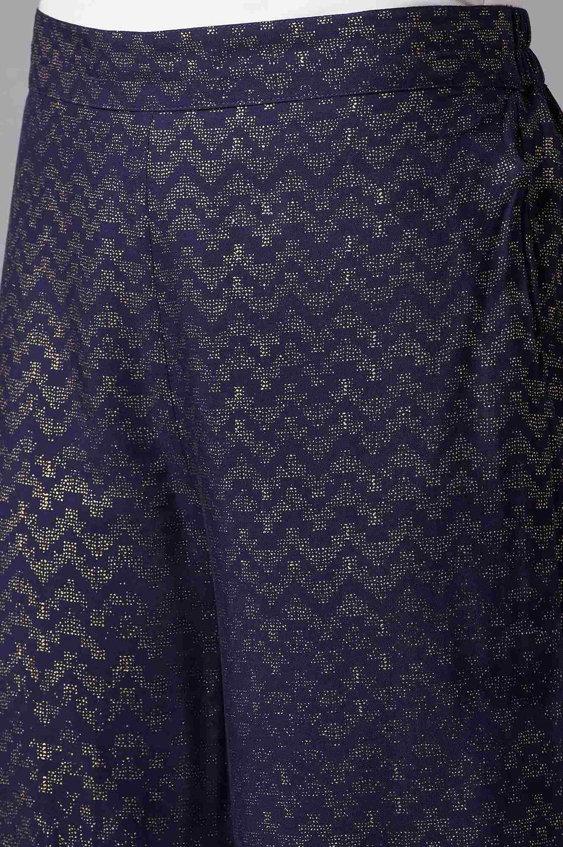 Blue Straight Palazzo