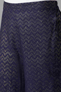 Blue Straight Palazzo